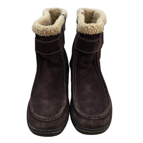 TIMBERLAND Boots Women's 6 M Winter Shearling Fleece Lined 64614 Brown Leather - Picture 1 of 7